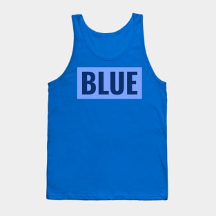 Blue text simple classic typography Tank Top